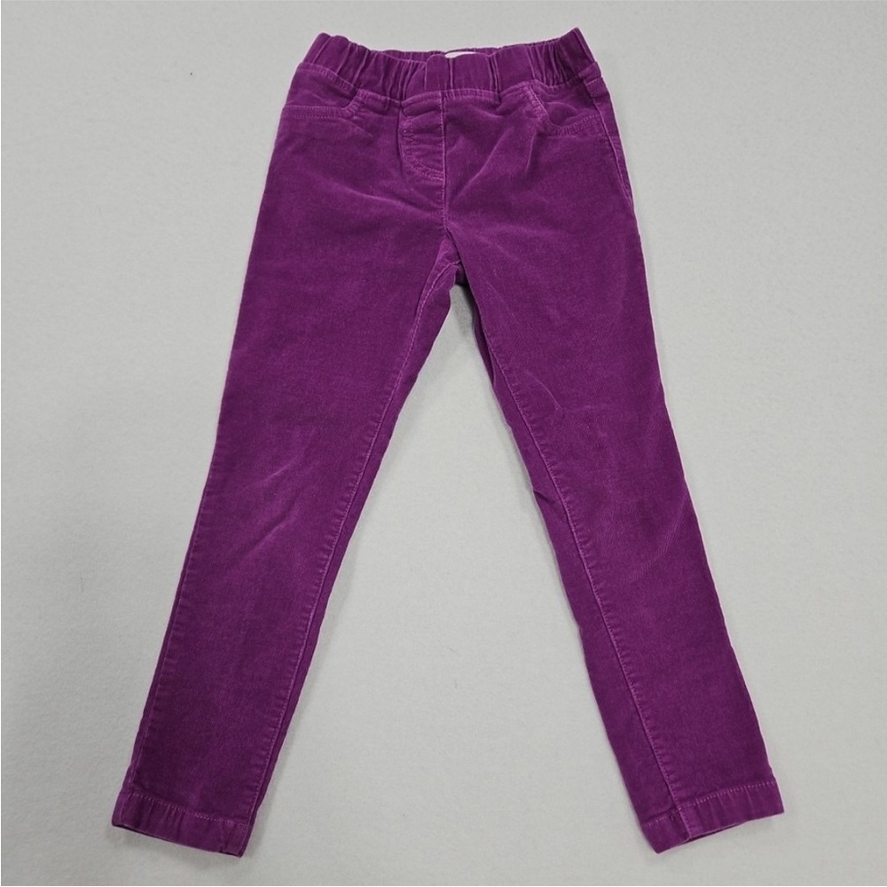 Mini Boden Girls 6 Corduroy Pull On Pants Skinny Purple Pink Elastic Waist‎